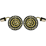 Drag Specialties Bullet-Style Dual Front Turn Signal Insert - White - Amber