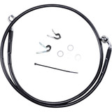 Drag Specialties Brake Line - Front - Black - +6" - '04-'10 Xl
