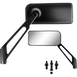Parts Unlimited Mirror Pu Rect Lopro Blk