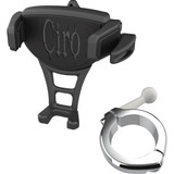 Ciro 50356 Holder Phone Constrictor Black, H-Bar Mount 1-1/2" Chrome