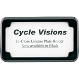Cycle Visions Beveled License Plate Frame - Black Cv-4615B