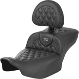 Saddlemen 823-07-207B2 Seat Roadsofa Ls Cf Ext Rch W/Br Grey Stitch