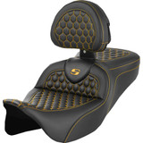Saddlemen 808-07B-189B7 Seat Roadsofa Hc W/Br Gold Stitch
