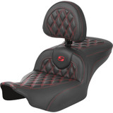 Saddlemen 823-07-206B4 Seat Roadsofa Ls Cf W/Br Red Stitch
