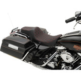 Drag Specialties Predator Iii Seat - Double Diamond - Red Stitched - Flhr/Flhx '99-'07 Drag Specialties Predator Iii Seat - Double Diamond - Red Stitched - Flhr/Flhx '99-'07