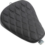 Drag Specialties Bobber Solo Seat - Double Diamond - Silver Stitch - '10-'22 Xl Drag Specialties Bobber Solo Seat - Double Diamond - Silver Stitch - '10-'22 Xl