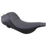 Drag Specialties Solo Seat - Mild Stitched - Driver Backrest - Flt '97-'07 Drag Specialties Solo Seat - Mild Stitched - Driver Backrest - Flt '97-'07
