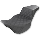 Saddlemen Step-Up Seat - Front Lattice Stitch - Black - Fl '08-'23 808-07B-172 Saddlemen Step-Up Seat - Front Lattice Stitch - Black - Fl '08-'23 808-07B-172