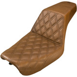 Saddlemen Step-Up Seat - Front Lattice Stitch - Brown - Dyna 804-04-172Br