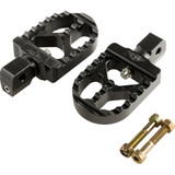 Serrated Footpegs - Black - Short 08-57-8B