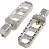 Serrated Footpegs - Silver- Narrow 08-61-8