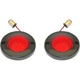 Custom Dynamics Led Flat Turn Signals - 1156 - Black - Red Lens Pb-Fb-R-1156Br