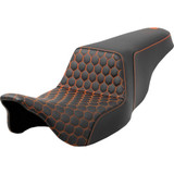 Saddlemen 808-07B-17703 Seat Step Up Hc Orange Stitch