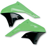 Ufo Radiator Shrouds - Green/Black Ka03789-026