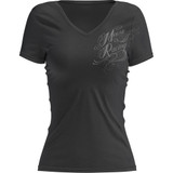 Moose Offroad 3031-4285 Tee Wmn Flourish Script Black Md
