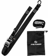 Fire Power A4 2" Tie-Down Ratchet W/Soft-Tie 8' Long Black 2/Pk
