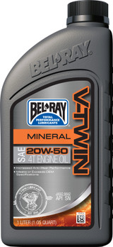 Bel-Ray V-Twin Mineral Engine Oil 20W50 1L 96905-Bt1
