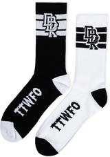 Dbk Ac-Stacked2Pk-Sock Stacked Socks 2 Pack Black And White