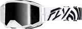 Fly Racing 37-5515 Zone Elite Goggle Black/White W/ Black Mirror/Smoke Lens