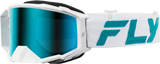 Fly Racing Zone Elite Goggle White/Teal W/ Light Grn Mirror/Smoke Lens 37-51907 Fly Racing Zone Elite Goggle White/Teal W/ Light Grn Mirror/Smoke Lens 37-51907