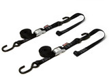 Powertye 23622 Tie-Down Cam S-Hook Soft-Tye 1"X6' Black/Black Pair
