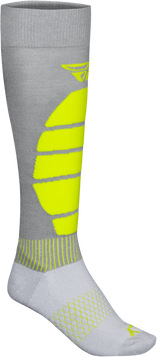 Fly Racing 350-0577S Snow Performance Coolmax Sock Grey/Hi-Vis Sm/Md