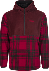 Fly Racing 354-0022L Fly Half Zip Pullover Hoodie Red Plaid Lg