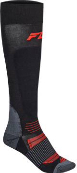 Fly Racing 350-0573L Snow Midweight Wool Sock Black Lg/Xl