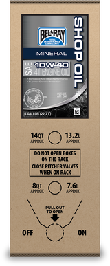 Bel-Ray 301290150033 Shop Mineral Engine Oil 10W40 6Gal Bib