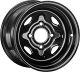 Sedona 570-9005 Sedona Steel 12X7 4/110 4+3 Blk Front/Rear