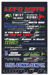 D-Cor 40-90-114 Kids Moto Talk Decal Sheet