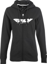 Fly Racing 358-5090S Women'S Fly Corporate Zip Up Hoodie Black Sm