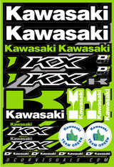 D-Cor 40-20-100 Kawasaki Decal Sheet 12"X18"