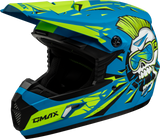 Gmax D3465180 Youth Mx-46Y Unstable Helmet Matte Blue/Green Ys