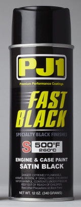 Pj1 16-Sat Fast Black Engine Paint Satin Black 12Oz
