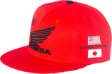 D-Cor Honda Hat Factory Snapback Red 70-136-1