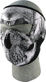 Zan Full Face Mask Black/White Skull Wnfm002