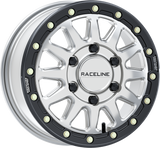 Raceline A14Sb-56560+74 Alpha Bdlk 15X6.5 6/5.5 (+74Mm) Silver/Blk