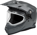 Fly Racing 73-31363X Trekker Cw Solid Helmet Dual Shld Grey Xl