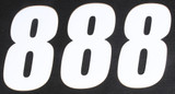 D-Cor 45-16-8 Number 8 White 6" 3/Pk