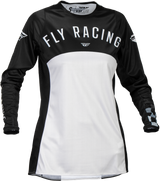 Fly Racing Women'S Lite Jersey Black/Light Grey Lg 377-620L
