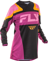 Fly Racing Women'S F-16 Jersey Black/Mauve/Yellow 2X 378-8222X