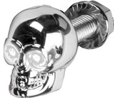 Harddrive H040081 Lighted Skull Lic Plate Screw White