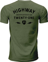 Highway 21 489-1930L Halliwell Tee Green Lg