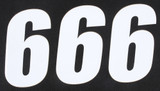 D-Cor 45-16-6 Number 6 White 6" 3/Pk