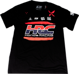 D-Cor 80-124-3 Honda Hrc Factory T-Shirt Black Lg