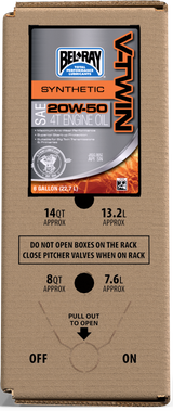 Bel-Ray V-Twin Synthetic Oil 20W50 6Gal Bag In Box 303133150033