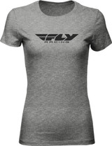 Fly Racing 356-0363L Women'S Fly Corporate Tee Dark Grey Heather Lg