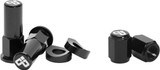 Dubya 68-051B Rim Lock Nut & Valve Cap Kit Black