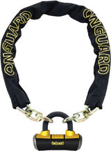 Onguard Mastiff 8019L Chain With Boxer U-Lock Blk/Yel 6 Ft 45008019L
